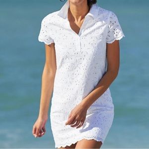 Like new Vineyard Vines white eyelet dress collared XS 00